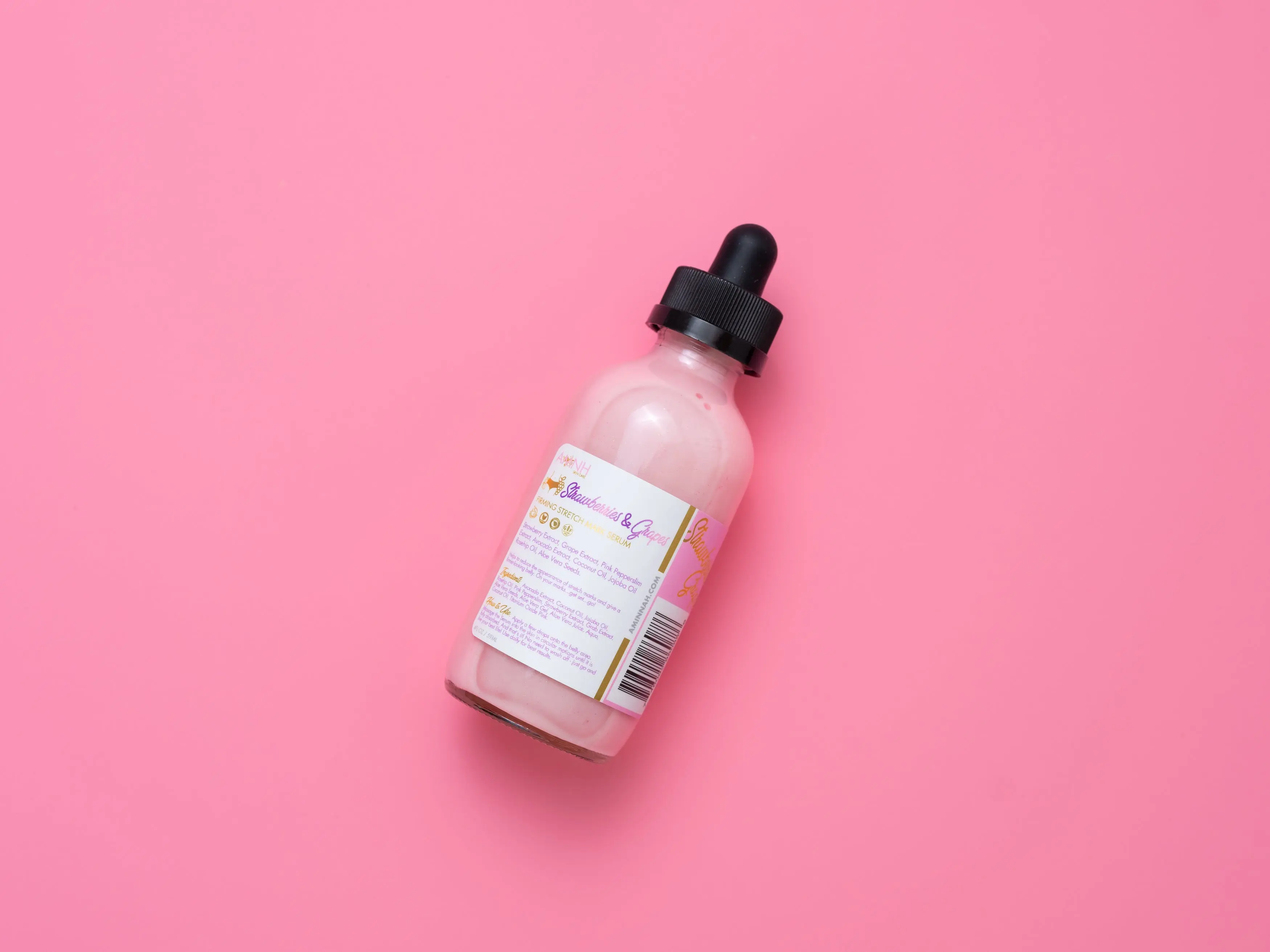 Strawberries & Grapes Firming Stretch Mark Gel Serum with Aloe Vera, Jojoba, Coconut - Smooth Moisturizer for Tummy Skin Repair, Exfoliating & Hydrating Nourishment