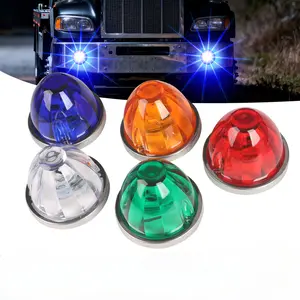 LED Watermelon Side Marker Light - Glass & Plastic Construction, Universal Fit for Trucks & Marine Vessels, Car Lighting Accessories, Vehicle Accessories