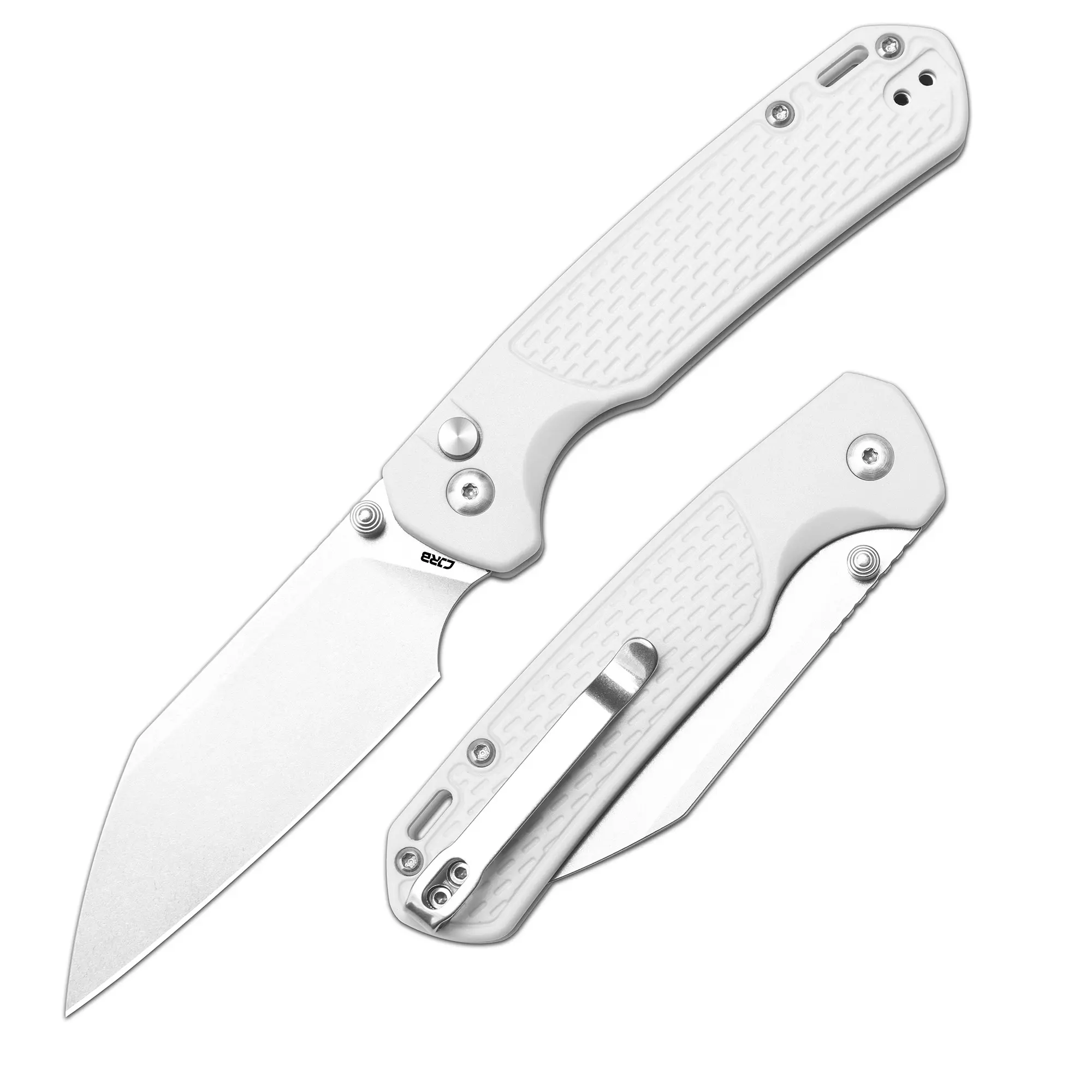 CJRB Pyrite-Light J1945 Folding Pocket Knife - CPM S90V Steel, Light Grey FRN Handle, EDC Survival Tool, Portable Hand Tool, Ideal Gift for Father's Day, Portable Hand Tools