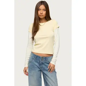 Stripey Layered Long Sleeve T Shirt