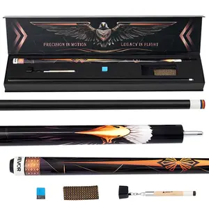 VEVOR Pool Cue, 1 Piece Pool Stick, 58 inch & 19 oz Canadian Maple Wood Billiard Pools Cue Stick with Multi-Layer Tip & ABS Connection Ring, Cues Sticks for Professional Pool Table, Bar, Home, Office