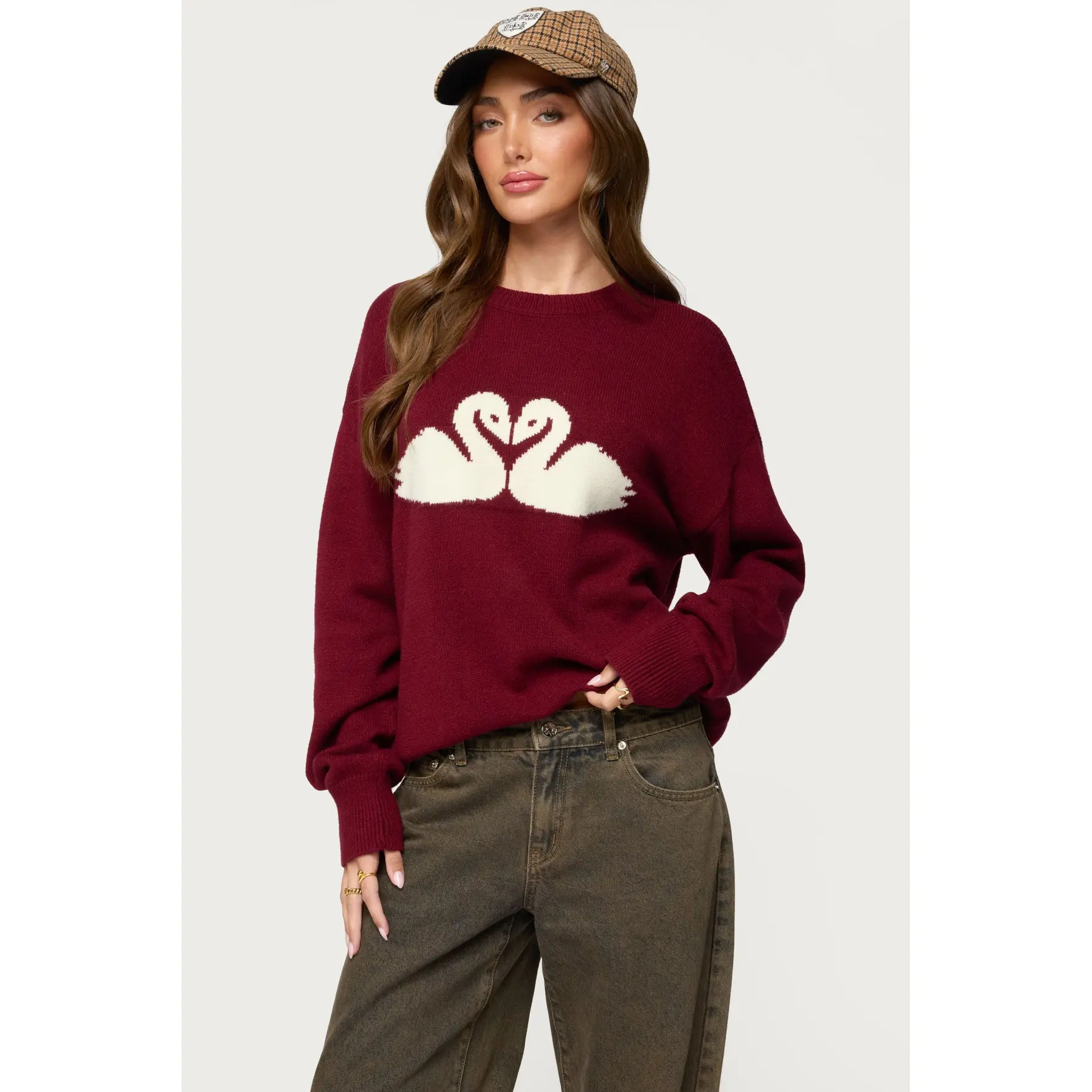 Swan Oversized Knit Sweater