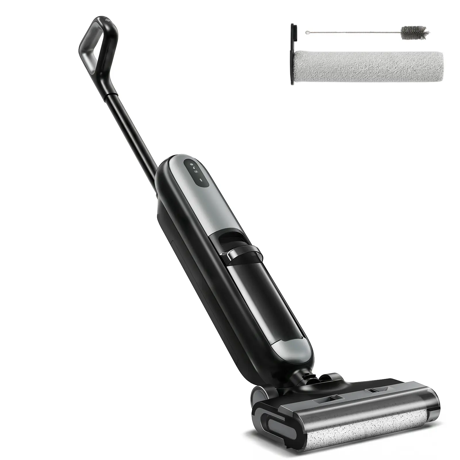 Sweetcrispy Wet Dry Vacuum Mop, Cordless All-in-One Floor Cleaner with Auto Self-Cleaning, Dual-Edge Cleaning, Tangle-Free Brush & Dual Water Tank Design, 35-Min Runtime for Hard Sticky Messes & Pet Hair