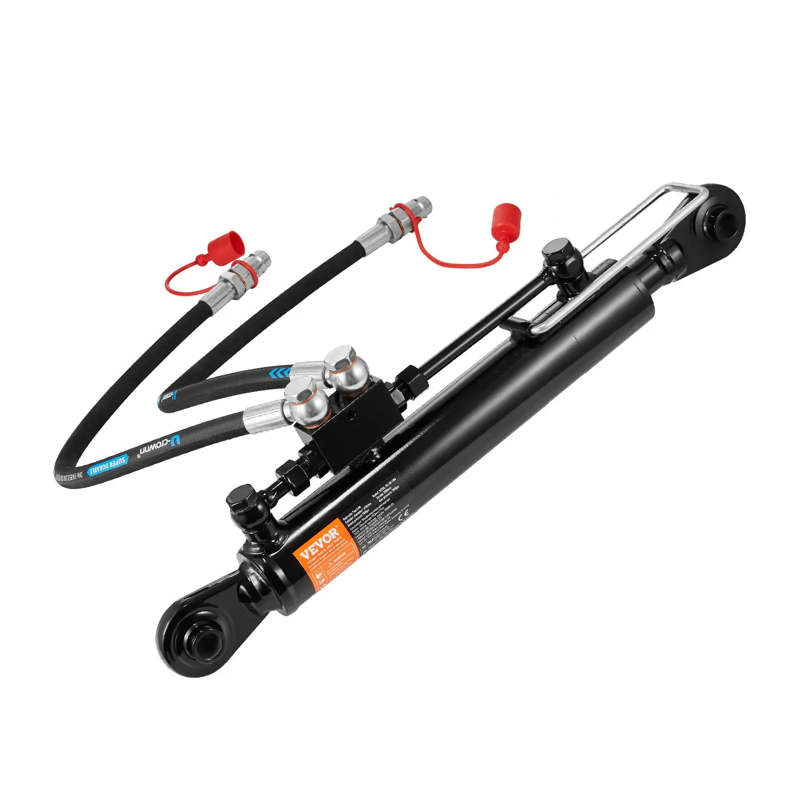 【toolupgrade】VEVOR Tractor Mount Hydraulic Top Link (Cat.1-1, Stroke 11", 20-7/8-31-7/8 in) with Thick Steel Rotating Rod, 2.3t Pull Force, 3.5t Push Force, Rust-Resist Coat, 2 Hoses, G3/8" High-Sealing Check Valve for Plowing Tasks