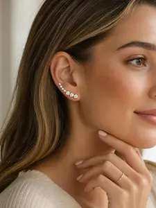 Sweet and elegant starry sky diamond stud earrings, high-end eco-friendly earrings, a perfect gift for your girlfriend.
