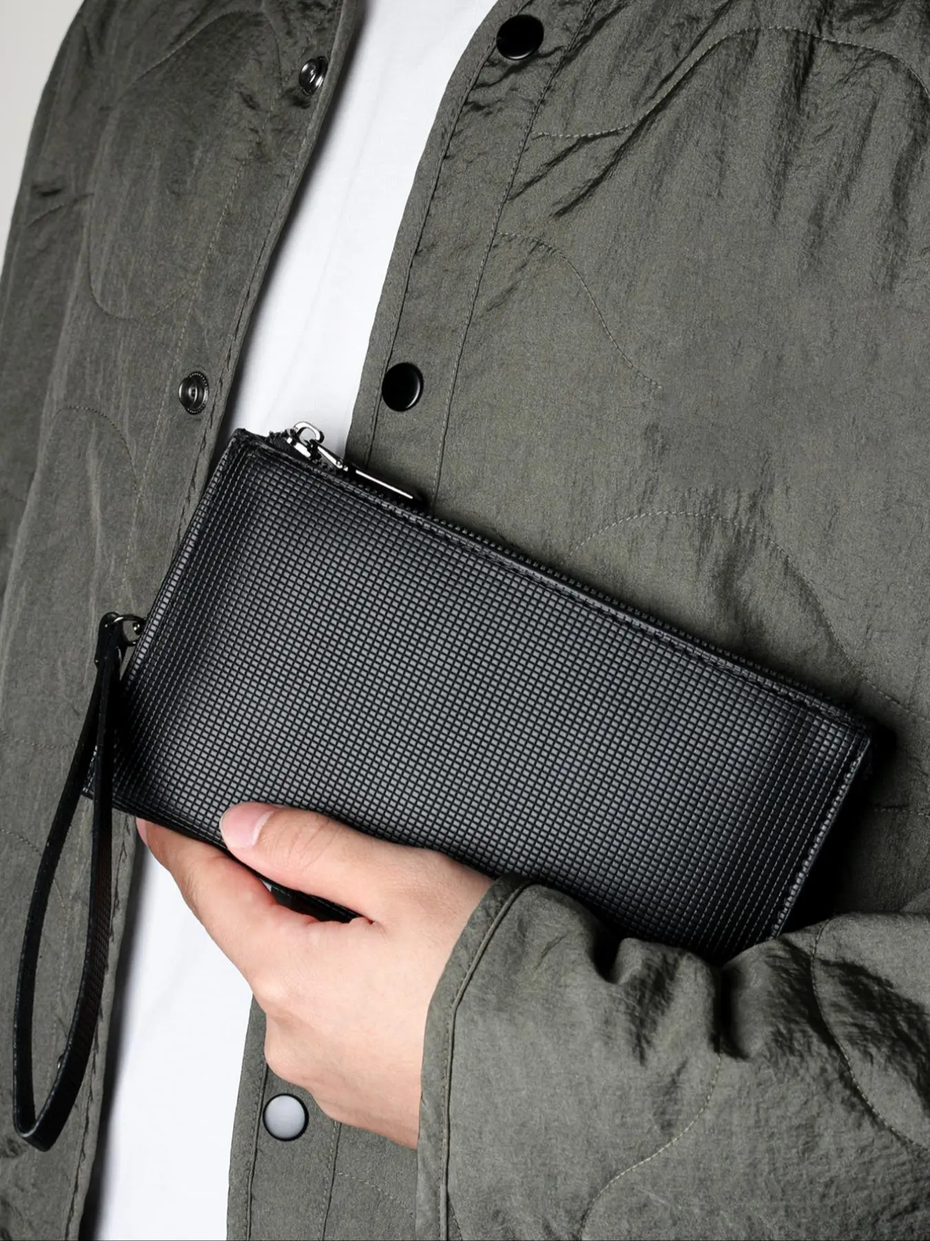 Large Capacity Handheld Bag with Wrist Strap, Simple and Casual Design for Commuting and Everyday Use, Wallet Clutch, Pouch