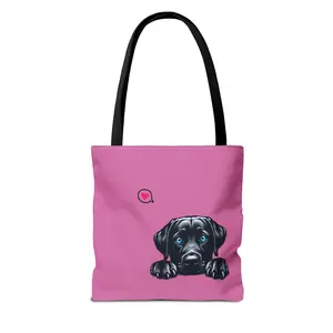 Labrador Dog Lovers Tote Bag (Light Pink) - Stylish and Practical Carryall for Dog Lovers, Animal Print Market Tote, Animal Lover Gift, Reusable Shopping Bag,