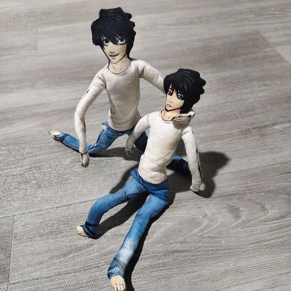 Anime Death Note L.Lawliet Cosplay Doll  Stuffed Dolls Abstract Joint Flexible Room Decoration Halloween Props Unisex Gifts