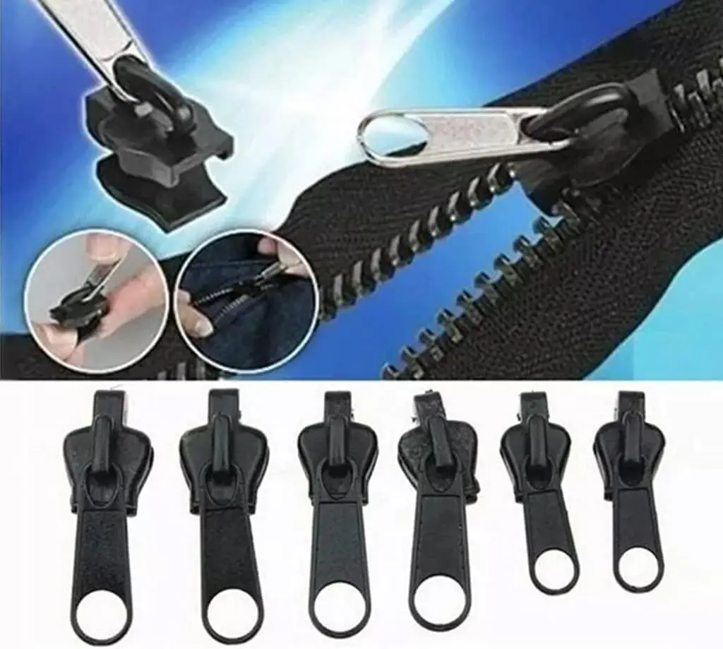 6pcs Instant Zipper Repair Kit With Universal Design & Multiple Sizes, Replacement Zipper