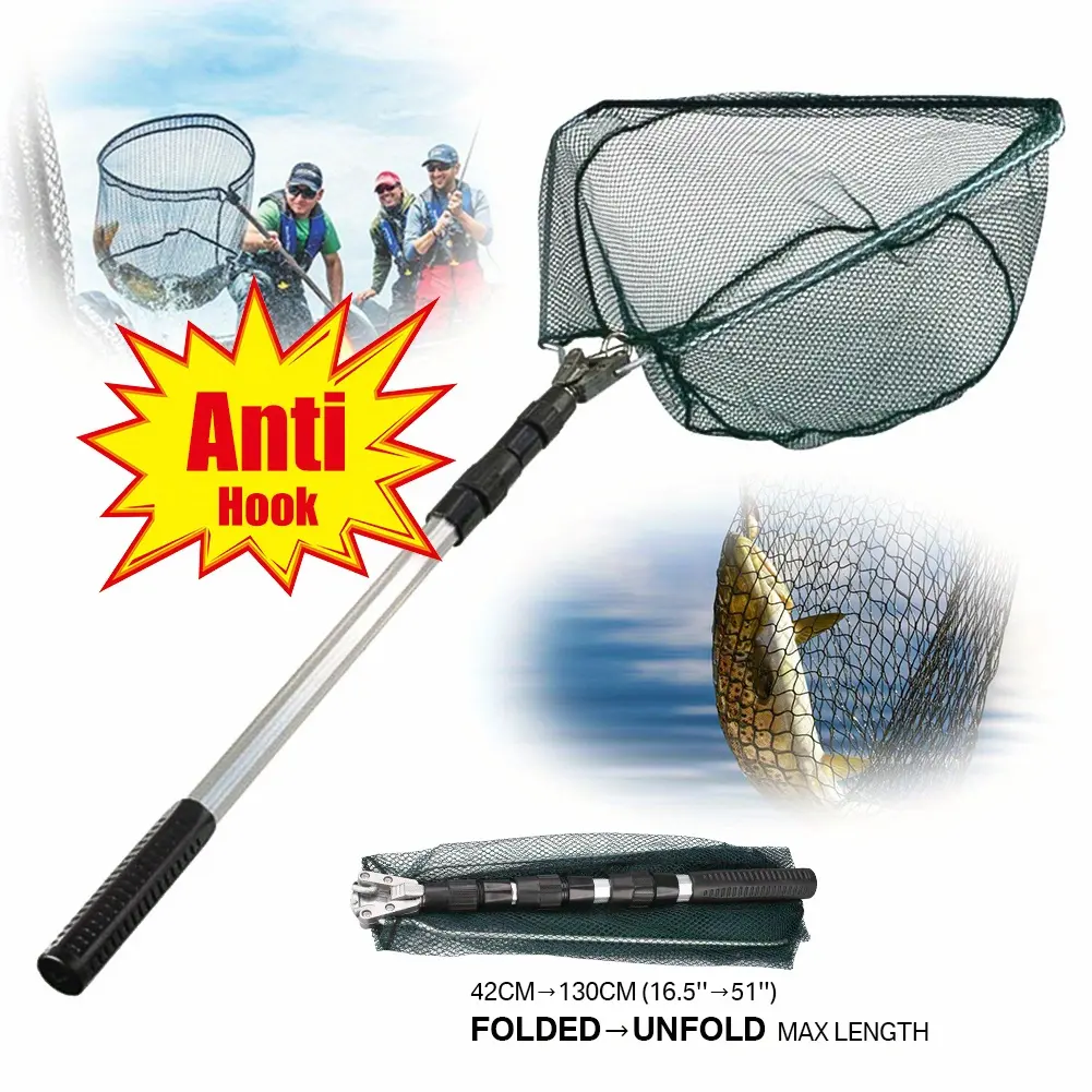[ ] Professional-grade Landing Net With A Foldable, Telescoping Handle Measuring 75 Inches. Features A Durable Aluminum Alloy Frame For Strength And Stability. Ideal For Bass, Trout, And Fly Fishing. Compatible With Heavy-duty Landing Nets With A Ra