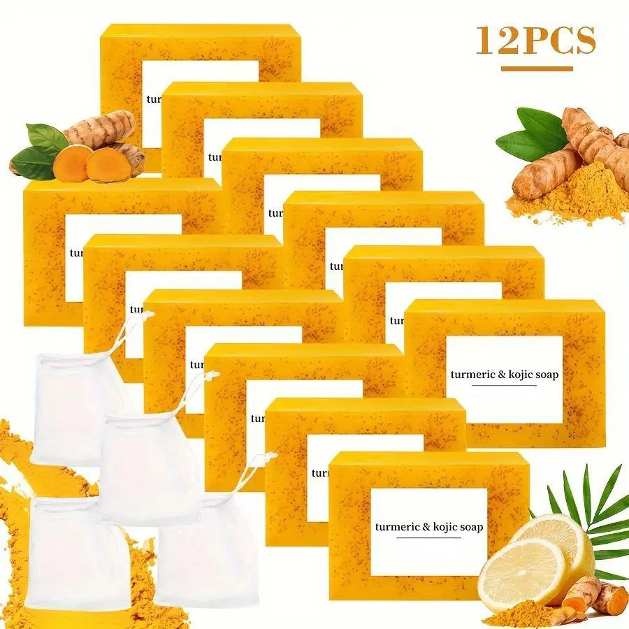 Turmeric Soap,Deep cleansingSoap,Moisturizing Soap For Body,Body wash & Soap For Women& Men jabon curcuma Body CareComfort Skin Care Hydrating Moisture turmeric bar soap