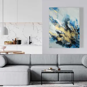 212 MAIN Modern Classic Prints Blue Marble High-Def Wall Art, 36x48 in - Artistic Home Decor for Bedrooms, Home Supplies Posters & Prints