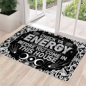 Check Ya Energy Entrance Mat, Funny Entrance Rug, Decorative Rugs, Highly Absorbent Floor Mats, Anti-slip Quick drying Soft Carpets, Suitable for Multi-scenario, Indoor Outdoor Entrance Carpet Home Decor, Gifts for Family and Friends