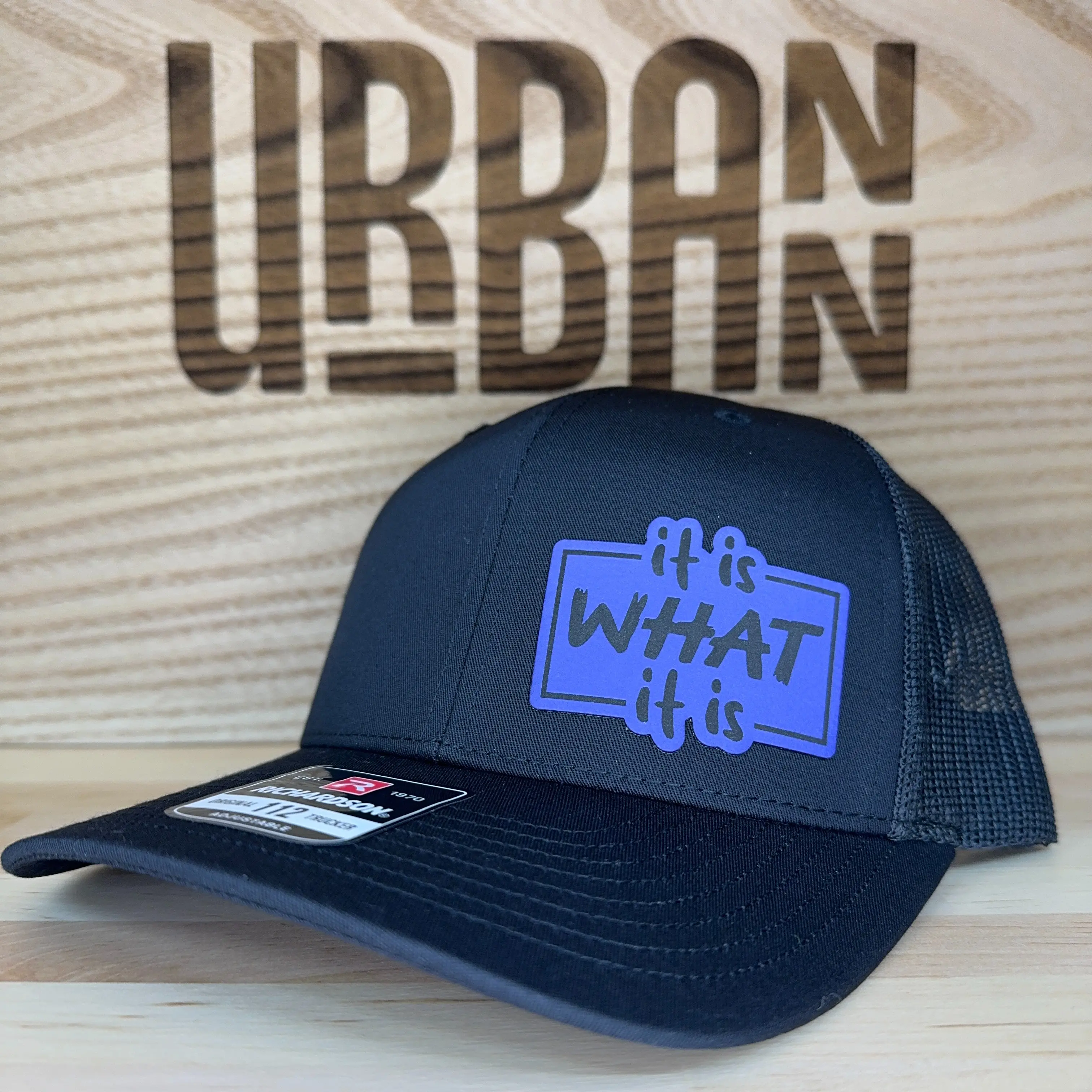 Black/Black with Purple Patch