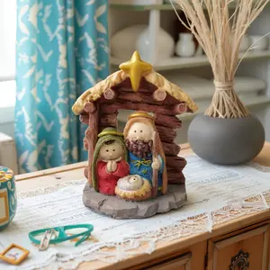 Christmas House Family Baby Birth Silicone Mold Home Small Ornament Scented Candles Gypsum Cement Epoxy - Perfect Thanksgiving Gifts/Christmas Gifts, Halloween Gifts, Easter Gifts, Valentine's Day Holiday Gifts/Birthday Gifts/Home Decorations