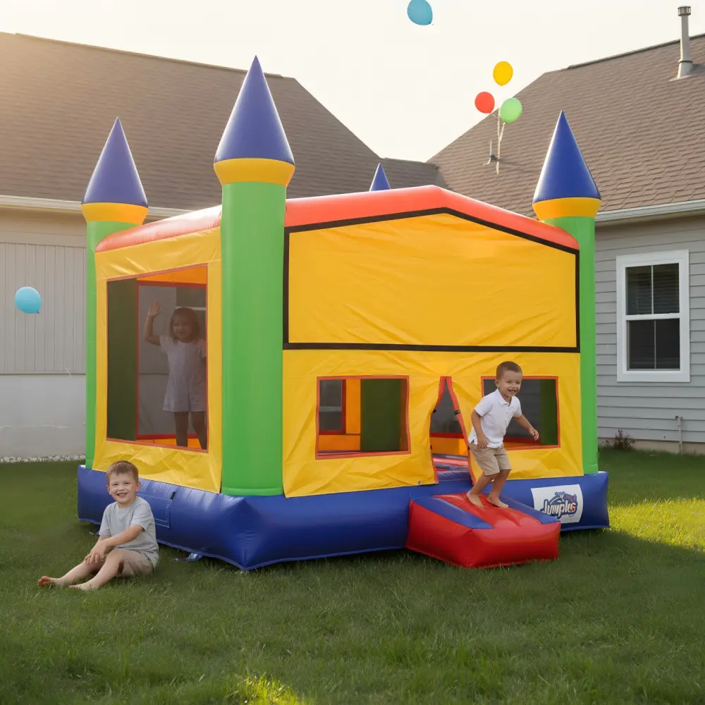13FT x 13FT  "Royal Castle" Inflatable Bounce House (Includes Air Blower) | Premium Home-Grade Design | Heavy-Duty Puncture-Resistant Material | UV-Resistant Fabric | Quick Setup for Weekend Parties | A Year-Round Family Favorite
