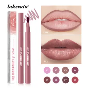 lakerain 2 Counts Waterproof Long-Lasting Ultra Pigmented 2-in-1 Lip Contour & Lip Tint Stain, Dual-Sided Tip for Effortless Lip Contouring & Pigmentation, Smudge-proof Kiss-proof Transfer-proof Lip Makeup for All Skin Tones, Women’s Cosmetics