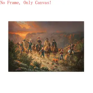 "Dang 'Ol Highwaymen" – Frameless Satin Print |     Western Wall Art for Living Room, Bedroom, Study & Man Cave.Unframed