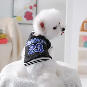 California 23 Jersey Pet Dog Cat Two-Leg Sports Style Clothes, Teddy Bichon Pomeranian Chihuahua Yorkie Wearable