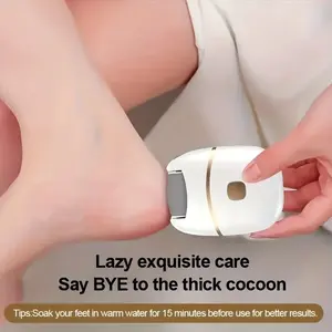 Rechargeable Electric Foot Exfoliating Machine, Foot Callus Remover, 4 Replaceable Heads, USB Powered, Dual Color Design, Ergonomic Handle, Comfortable Use
