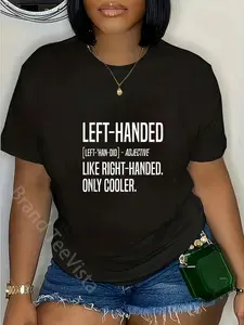 100% Cotton Lefty Funny Left Handed Definition T-Shirt
