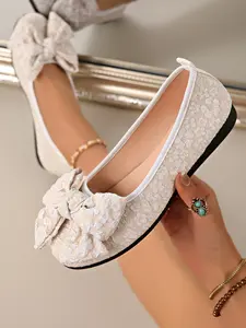 Women's Ballerina Shoes, Elegant Casual Style, Comfortable Textile Upper, Rubber Sole, Ideal for All Seasons, Perfect for Formal & Daily Wear, Ballerina Flats Shoes