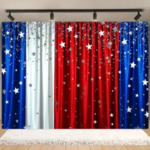 Star Pattern Background Banner, 1 Count Colorful Star Background Curtain, Party Decoration Supplies for Birthday Party, Garden Decoration, Home Decoration, Ornaments