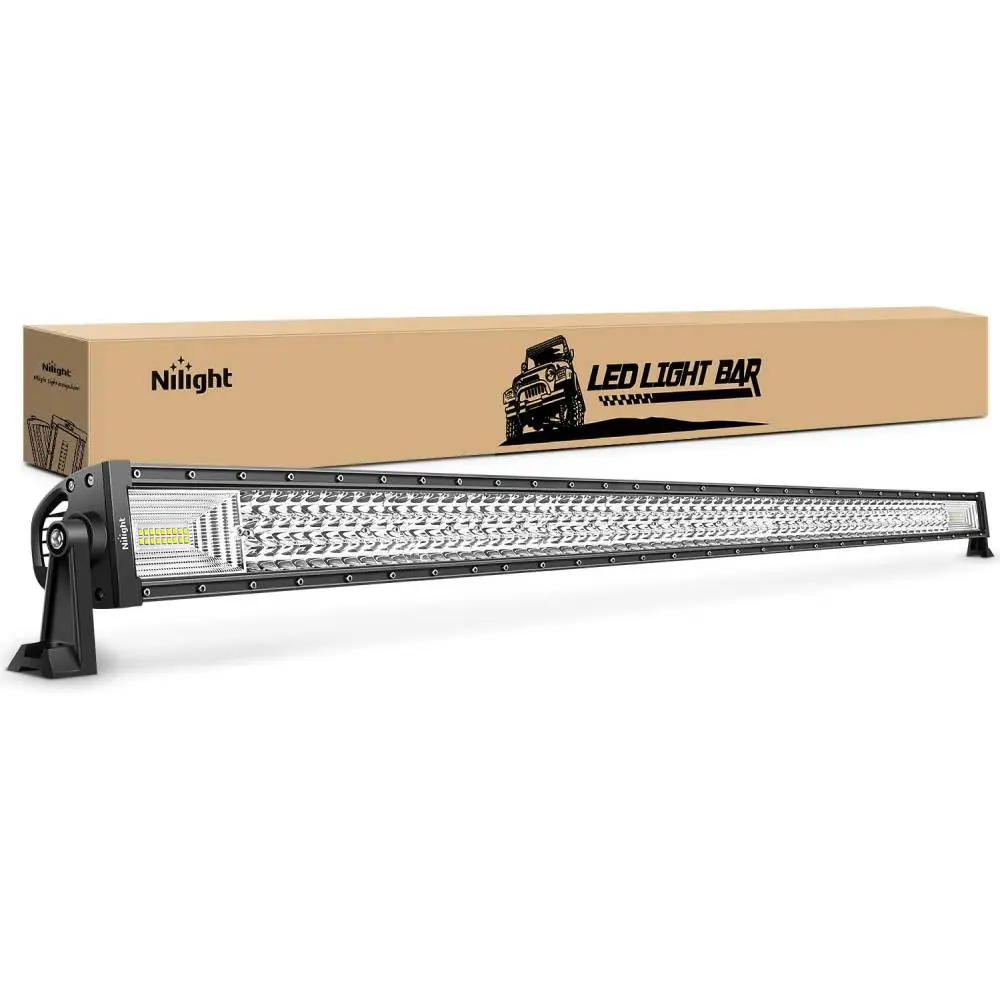Nilight 52-in LED Light Bar, 783W Triple Row 49500LM Super Bright Flood-Spot Combo Beam, Aluminum Waterproof LED Work Light with Mount Bracket for Off-Road Trucks, ATVs, Light Bars