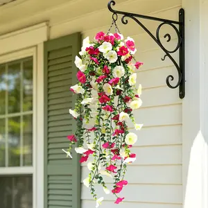 Artificial morning glory hanging vines, Artificial hanging flower, Decorative flowers, natural fresh feel, suitable for spring atmosphere, Easy to maintain, ideal for daily home decoration, party decoration, or for Easter