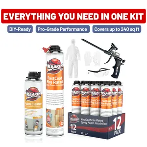 Kraken FastCoat Fire Rated Spray Foam Insulation Kit | High Performance Closed Cell Polyurethane Foam | DIY Friendly