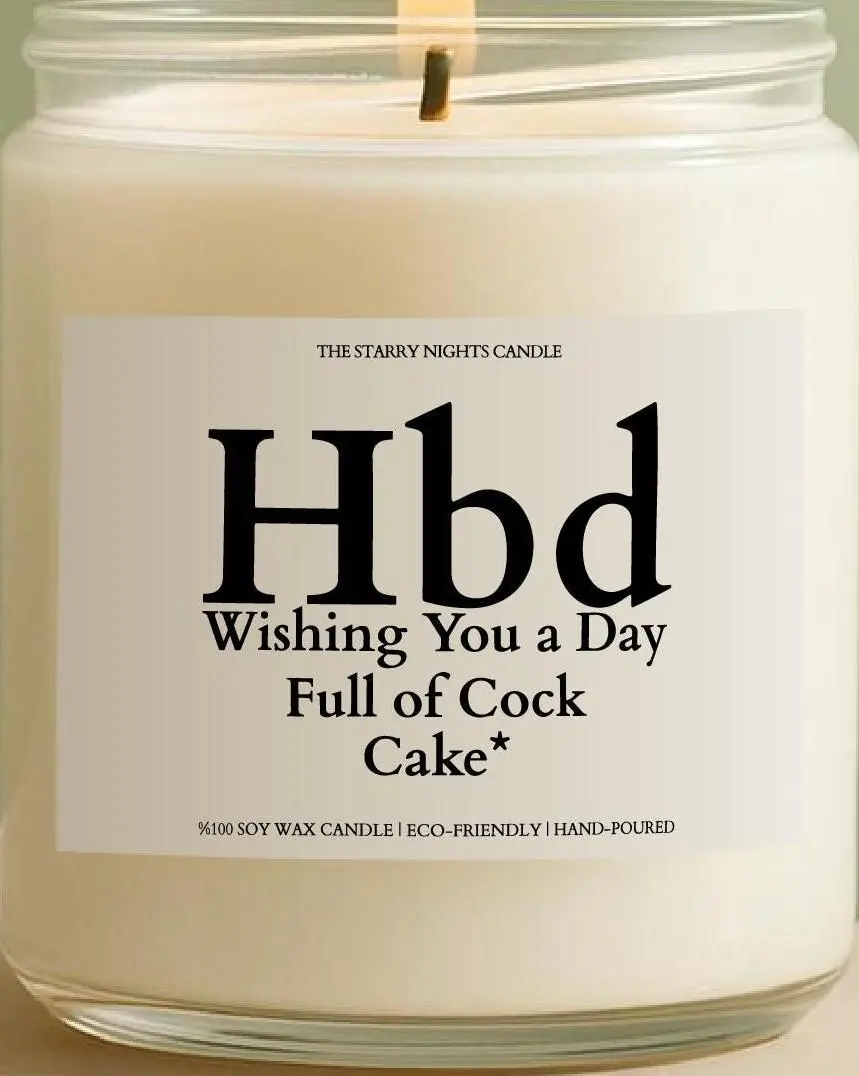Happy Birthday Candle,I Hope Your Birthday Is Full of Love, Laughter, Cock Cake, Funny Birthday Gift, Candle Gift Decor Glass Jar Scented Wick Synthetic Ornaments Decoration