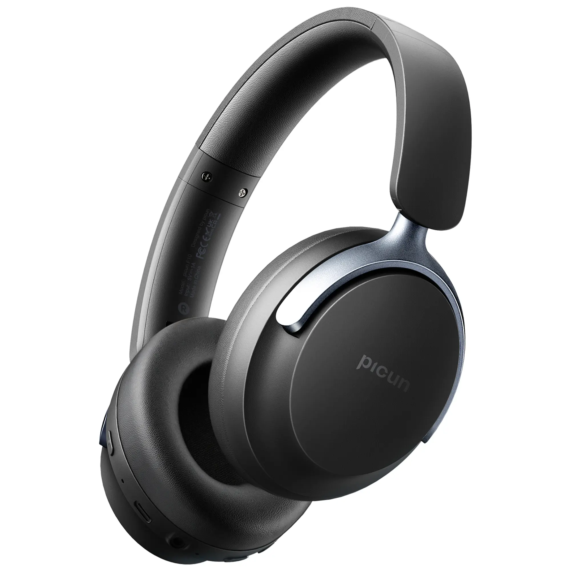 Picun NC60 High Quality Over-Ear Noise Canceling Headphones - 48dB ANC, Bluetooth 5.4 Wireless Headphones, 80H Playtime, Transparency Mode, Stereo Bass, App-Controlled Custom EQ, Foldable, Hands-Free, 3.5mm Wired for Travel, Home tiktokshopbacktoschool, B