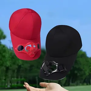 Solar Powered LED Baseball Cap with Fan, Adjustable for Sports and Parties, Ideal Camping Accessory for Outdoor Enthusiasts, Solar Powered Hat