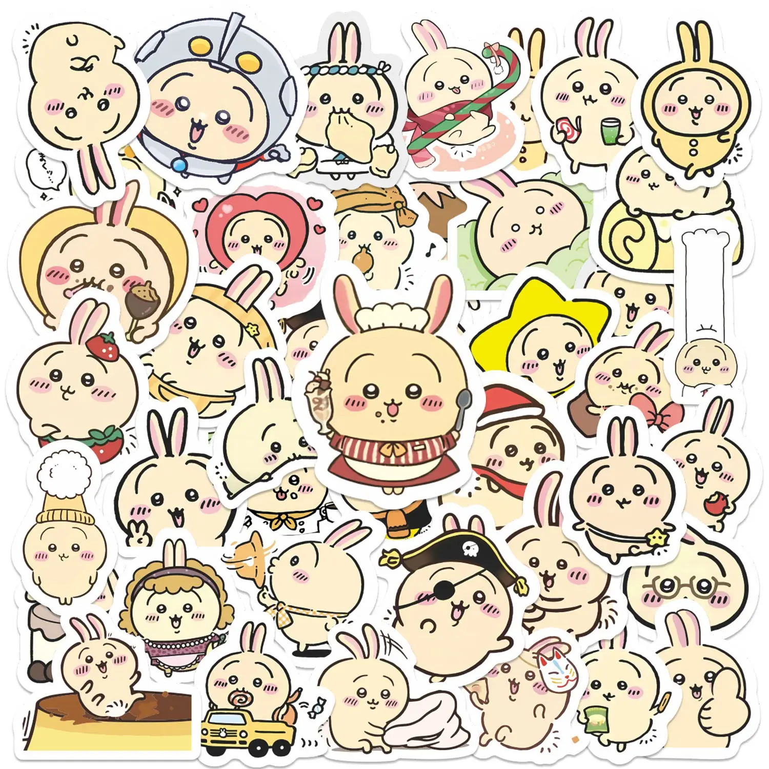 75pcs Chiikawa Usagi Kawaii Stickers Pack, Waterproof Cute Cartoon Character Decals, Decorative Stickers for Laptop, Water Bottle, Journal & Scrapbook, Anime Fan Gift, Adhesive Stickers, Sticker Packs