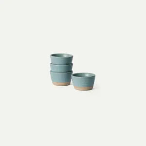 Set of 4 6oz Ceramic Pottery Ramekins Baking Dishes - Safe for Microwave, Oven and Dishwasher