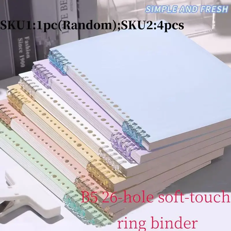 B5 Morandi Color Spiral Notebook Journal, Easy to Use and Refreshing, Essential for Office and Study, Horizontal Lines No Bleed Through