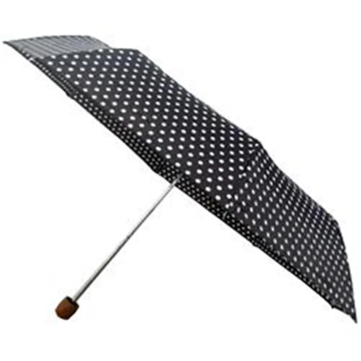 212 MAIN Supermini Foldable Fabric Umbrella - Black Polka Dots, Portable Folding, Rainproof Compact Rain Protection, Foldable Umbrella, Portable Folding Umbrella