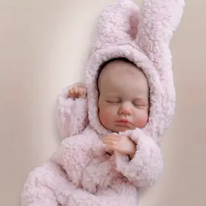 Adorable Reborn Dolls-Handcrafted Newborn Doll- Lifelike Realistic Baby with Soft 3D Beige, Full Vinyl Girl Doll Sleeping Baby Doll-Perfect for Birthday & Christmas Gifts, Fashion Doll, Birthday Gift, Collectible Doll, Highquality Vinyl