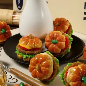 Pumpkin Burger resin charm 1PC realiastic charms for keychain DIY making