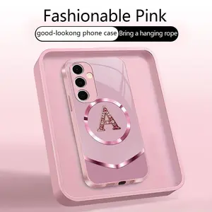 Suitable for [Galaxy S24 Fe] high-end MagSafe phone case，Features a magnetic attachment function, premium design that is both practical and affordable—choose from all 26 letters.YM99