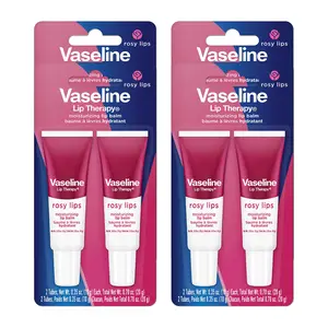 Vaseline Lip Therapy, Rosy Lips - 2 x 0.35 oz Lip Balm - Pack of 4