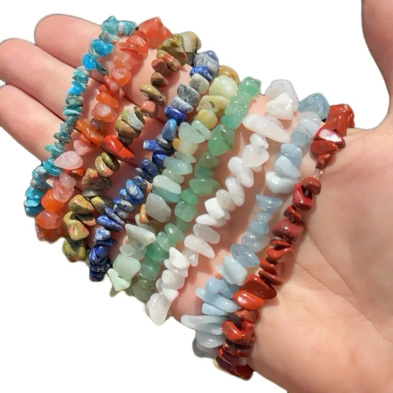 Genuine Natural Crystal Bracelet - Semiprecious Stone Bracelet with Apatite, Moonstone, Aventurine, and Other Natural Gemstones, Natural Crystal Bracelets