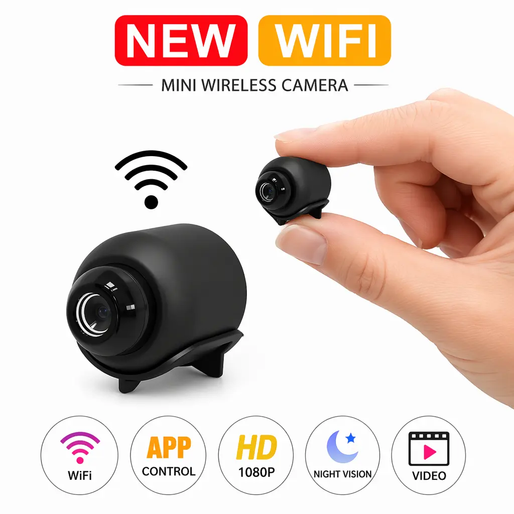 X5 Mini Camera 1080P HD Wifi Wireless Night Vision Motion Detection Video Camera Home Security Camcorder Audio Video Recorder peep hole security camera full