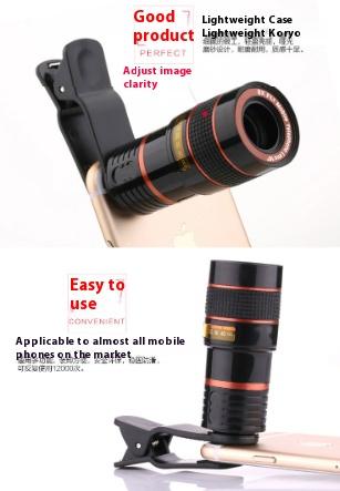 Telephoto Phone lens Camera Universal Zoom Iens Highdefinition Focusing Effect Photography Large light Transmission High Colour