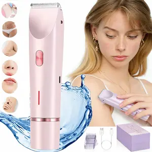 Electric Hair Removal Tool, 1 Set USB Rechargeable Waterproof Hair Removal Machine & Accessories, Multifunctional Women's Hair Removal Tool for Face, Underarm, Leg
