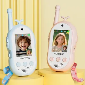 【Aontess】Top Choice for 2026 Kids' Easter Gifts: Newest Model Video Walkie-Talkie Toy Set (2-Piece Set) Supports Long-Distance Communication Suitable for Children Aged 3-12 Perfect for Indoor & Outdoor Play Colorful Gift Box Packaging