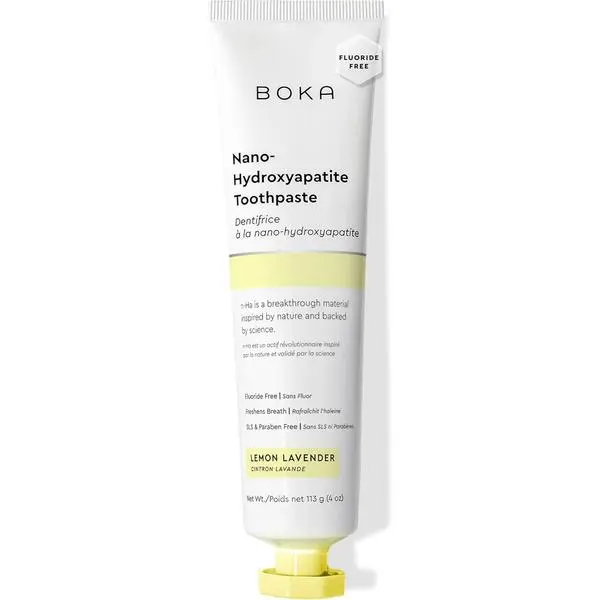 Boka Toothpaste - Fluoride Free Toothpaste, Nano Hydroxyapatite Toothpaste | Appropriate for Sensitive Teeth - Adult Oral Care - Lemon Lavender - 4 Oz, 1PK