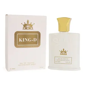 King-D White Spray Cologne Eau de Toilette for Men - 100ml/3.4fl.oz. - Men's Fragrance