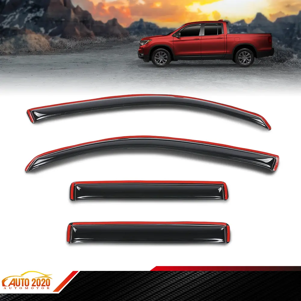 Fit For 2017-2025 Honda Ridgeline Rain Guards Vent Visors Shade Window Deflector