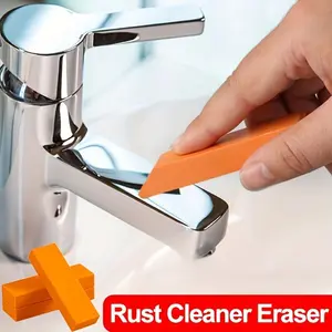 1pc Magic Cleaning Eraser, Safe Rubber Cleaning Tool, Easily Removes Household Stains And Rust, No Charging Required, Suitable for Bathroom Glass And Kitchen Pots, Eraser Kitchen Multi-Functional Cleaning Tool Household Faucet Descaling Wipe